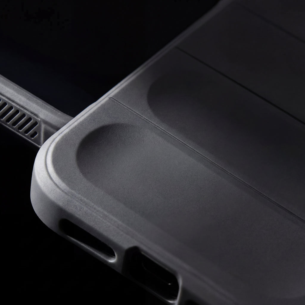 OnlyCovers LB iPhone case in Gray - macro corner detail